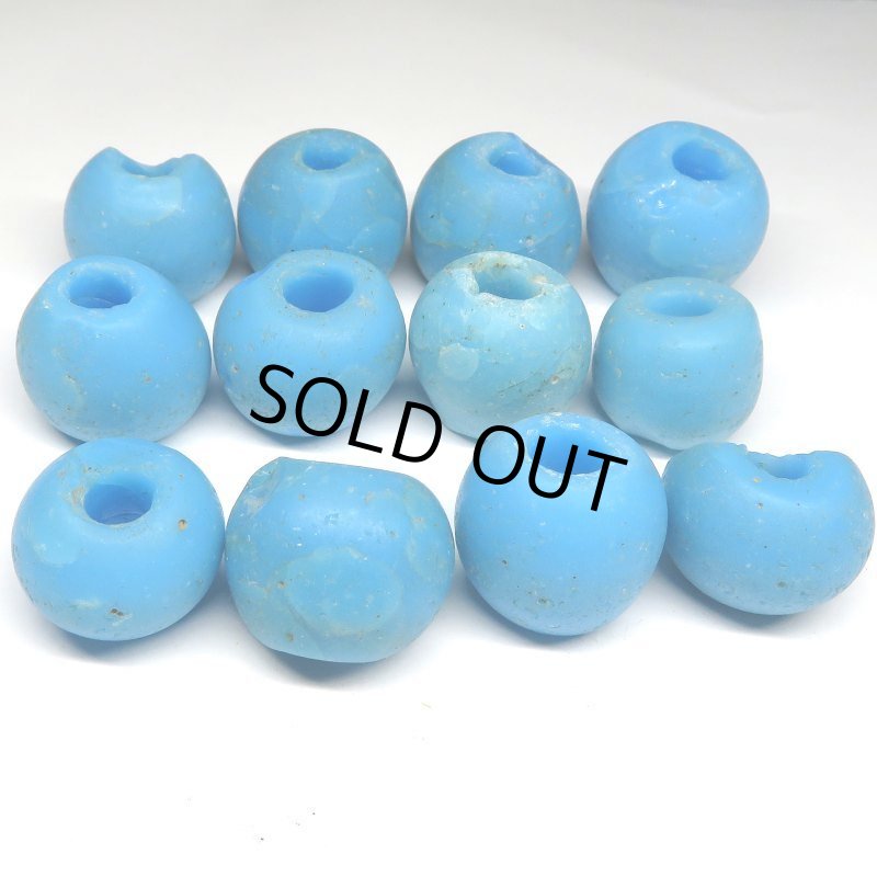 画像2: ナガ族ブルー大玉　難あり (2)