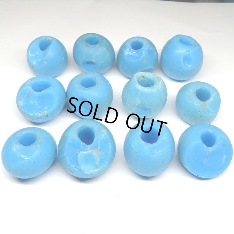 画像3: ナガ族ブルー大玉　難あり (3)