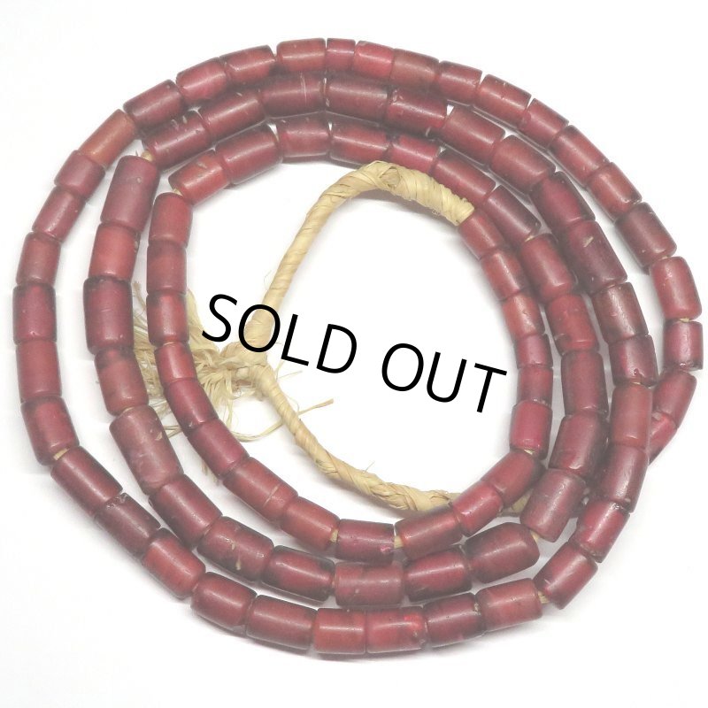 画像1: 深赤ホワイトハーツ　チューブ型ロング連 (1)