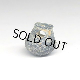 ○わくわく とんぼ玉☆古代ローマングラス中央1つ穴円形残欠片銀