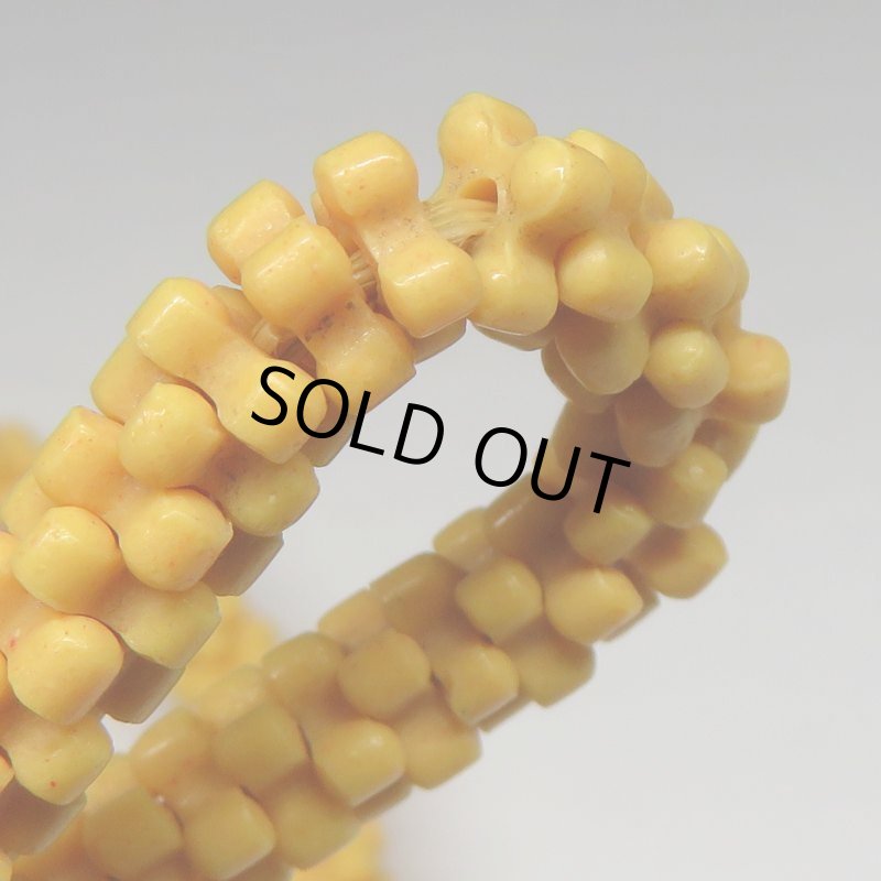 画像3: フラワービーズ 山吹色ロング (3)