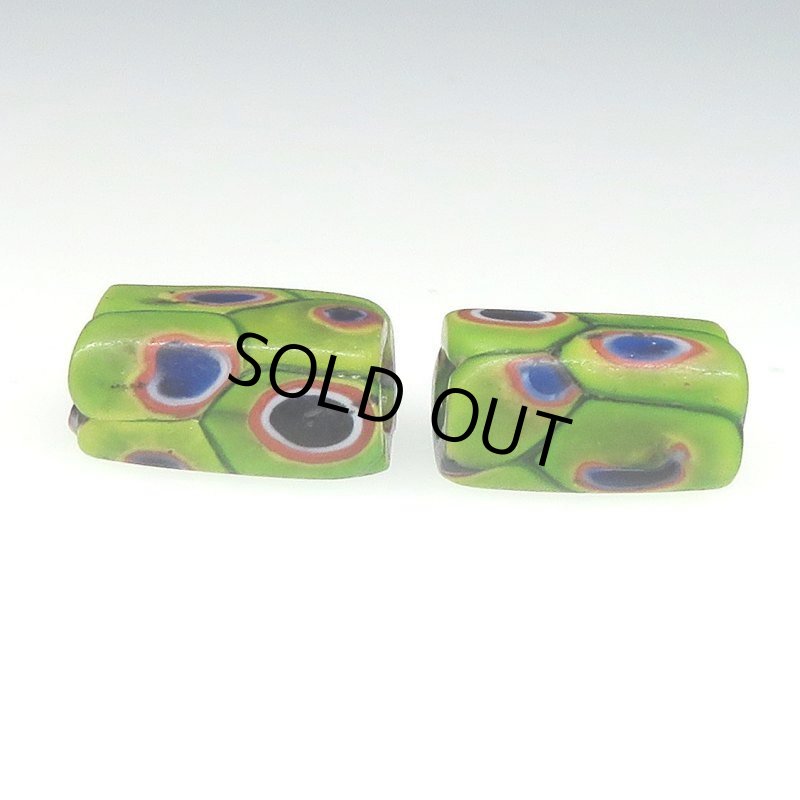 画像2: 角型ミルフィオリ小　2個セット (2)