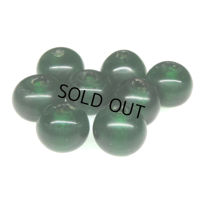 画像1: ナガ族深い緑クリア玉　8個セット（複数在庫あり） (1)