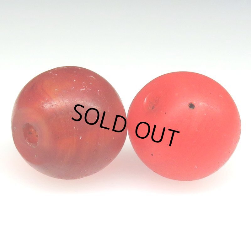 画像4: ナガ族赤系大玉　2個セット (4)