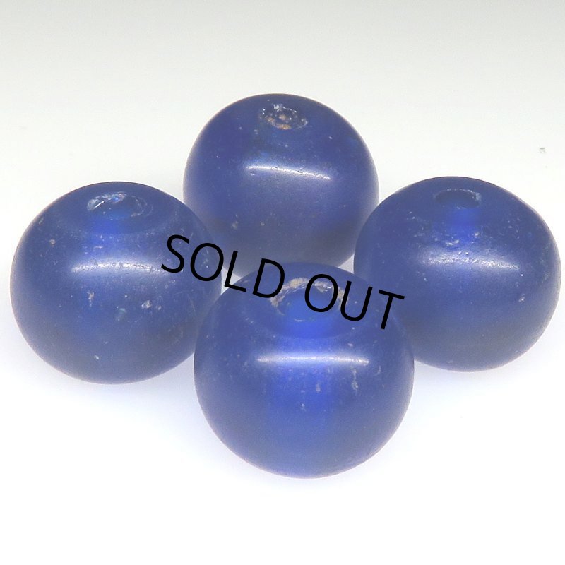 画像1: ナガ族瑠璃色クリア大　4個セット (1)