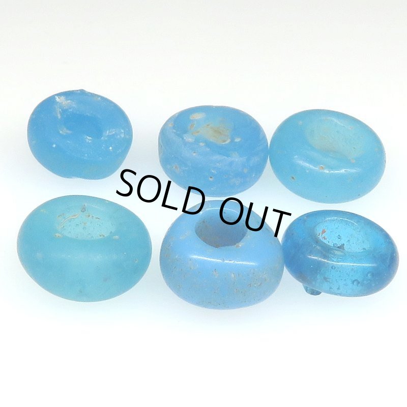 画像2: ナガ族青玉 6個セット (2)