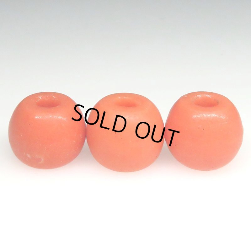 画像2: ナガ族グラスコーラル　ベージュ　3個セット (2)