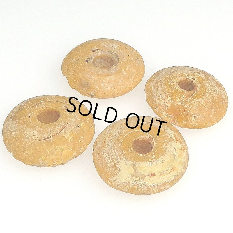 画像2: 伽羅色ディスク型ヴェネツィアン 4個セット (2)