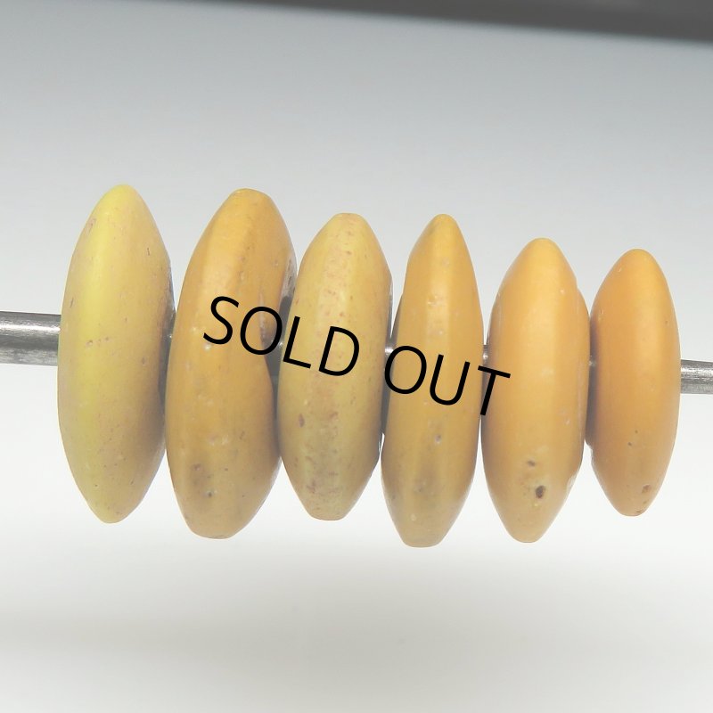 画像3: 山吹色+黄支子色ディスク型ヴェネツィアン　6個セット (3)