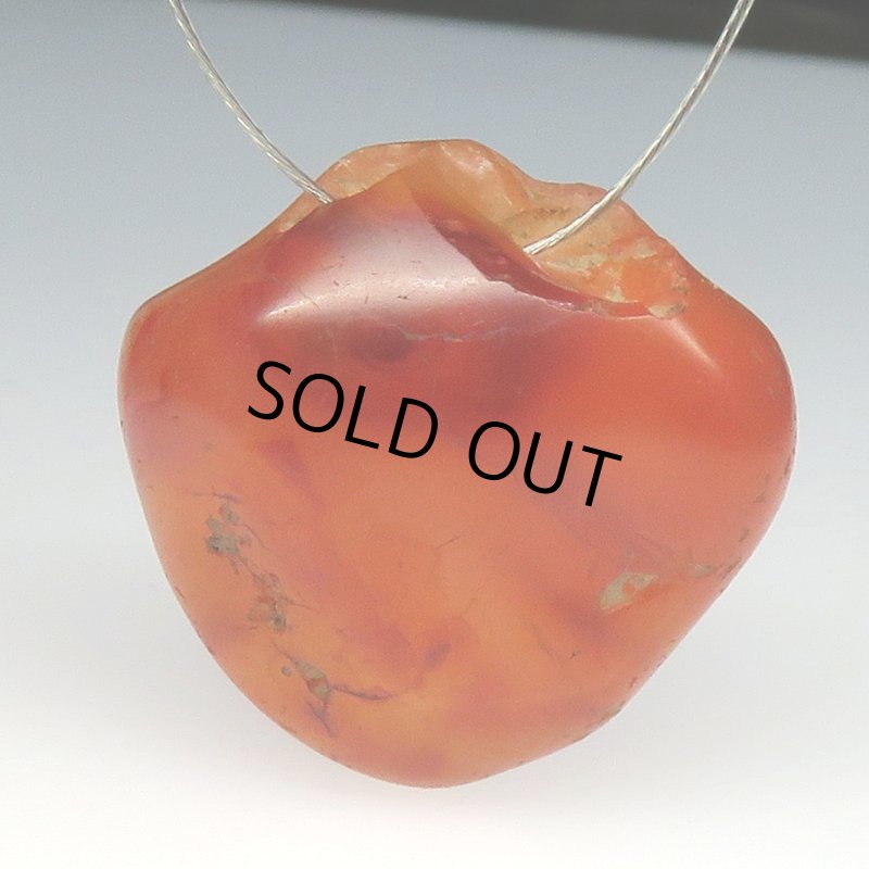 画像2: 西アフリカ発掘カーネリアン　ペンダントトップ型 (2)