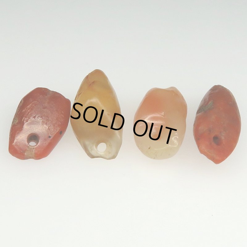 画像4: 西アフリカ発掘カーネリアン　ペンダントトップ型4個セット (4)