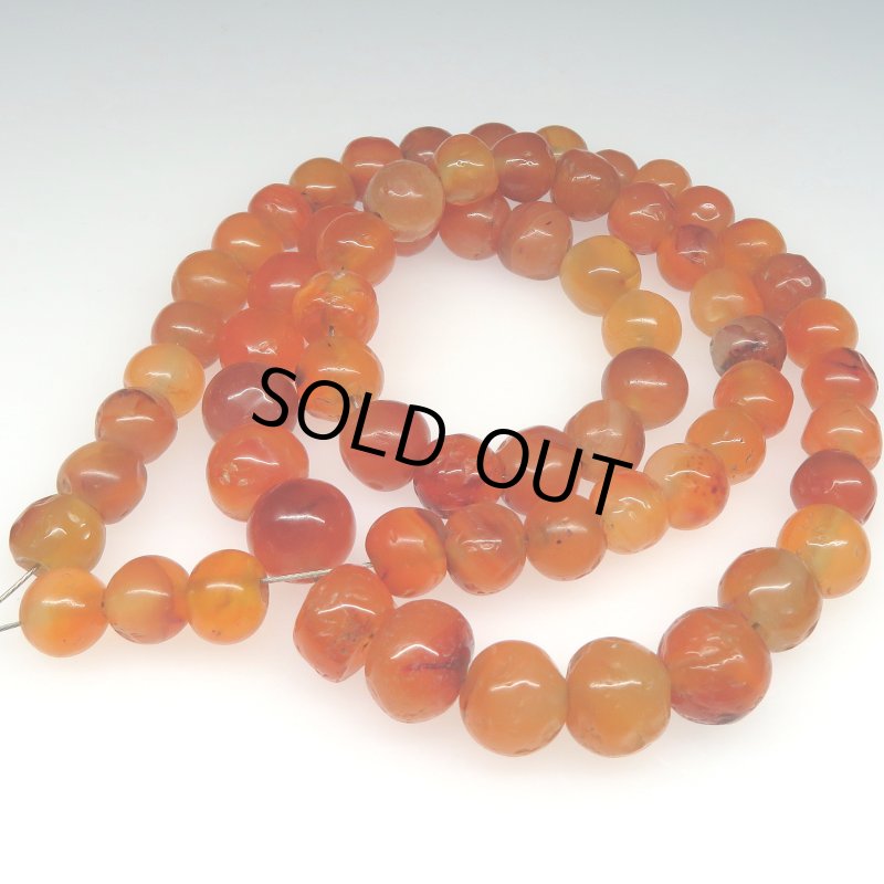 画像1: ジャワ出土カーネリアン連 (1)