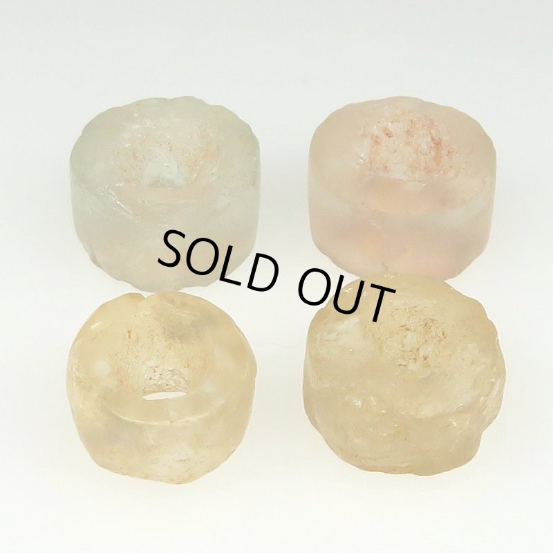 画像2: ジュンネ発掘古代水晶ディスク型　4個セット (2)