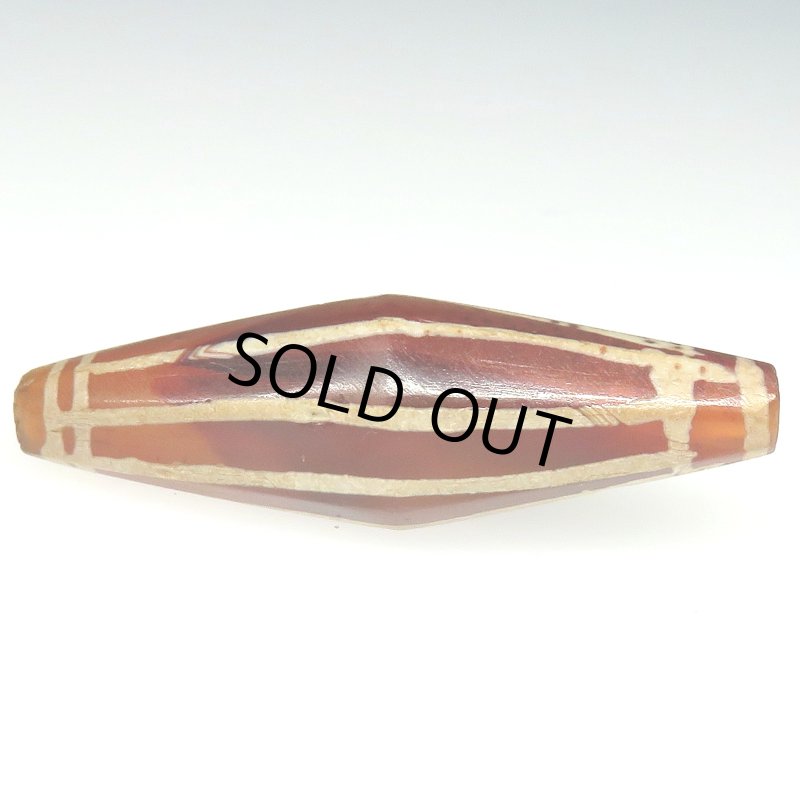 画像2: 古エッチドカーネリアン(ビルマ)Eched carnelian (2)