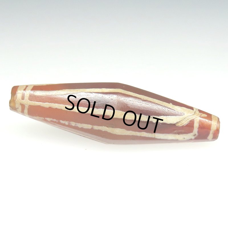 画像3: 古エッチドカーネリアン(ビルマ)Eched carnelian (3)