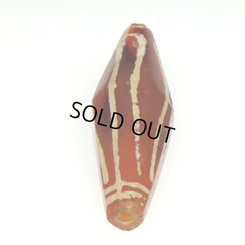 画像4: 古エッチドカーネリアン(ビルマ)Eched carnelian (4)