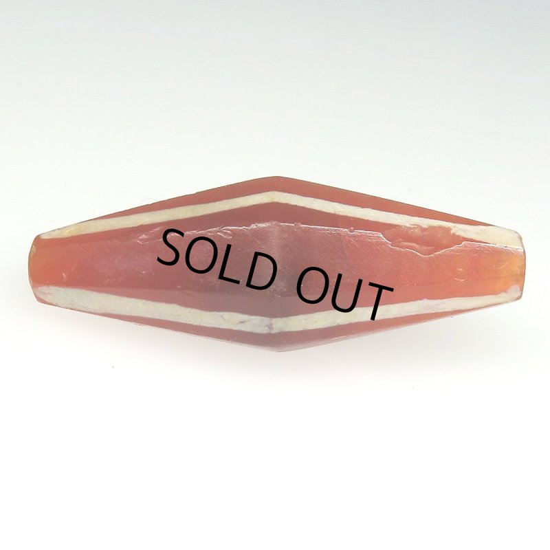 画像2: 古エッチドカーネリアン(ビルマ)Eched carnelian (2)