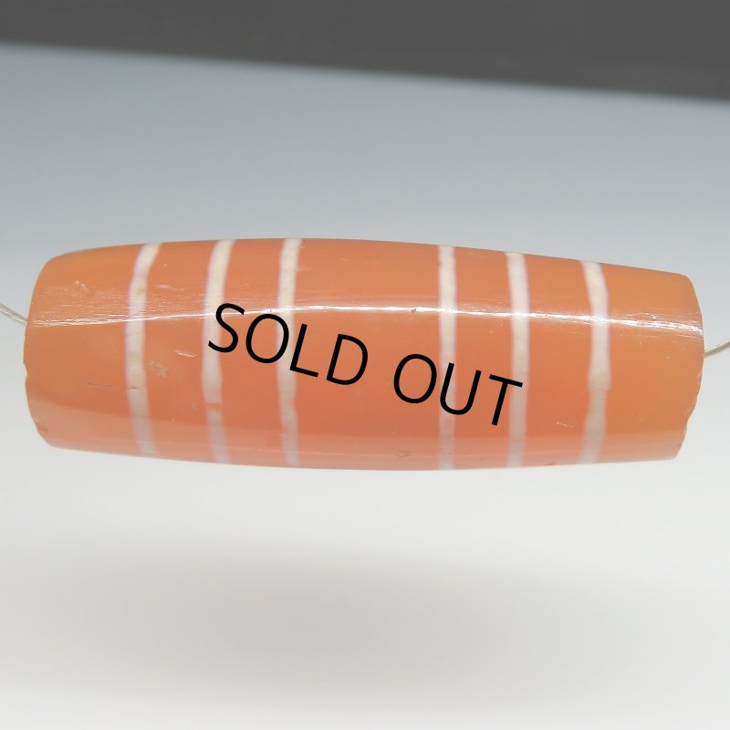 画像5: 古エッチドカーネリアン(ビルマ)Eched carnelian (5)