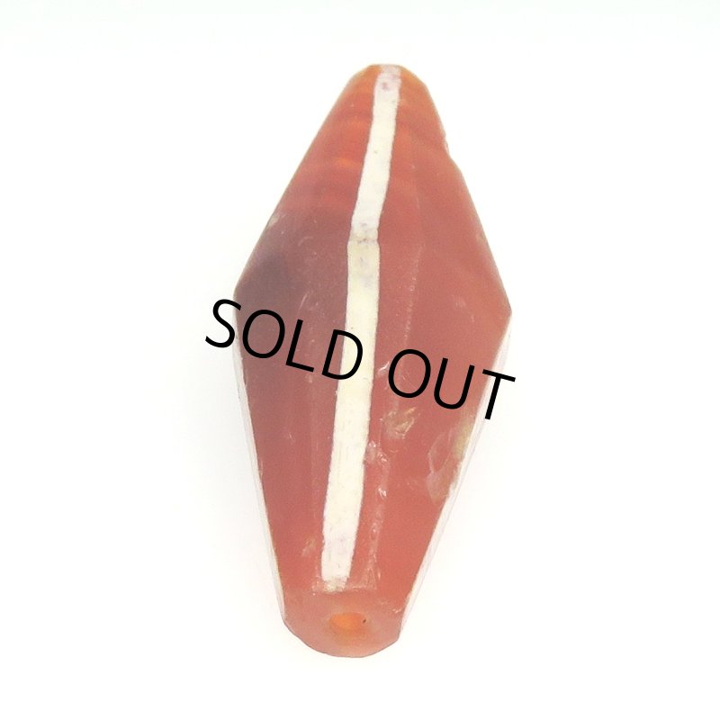 画像4: 古エッチドカーネリアン(ビルマ)Eched carnelian (4)