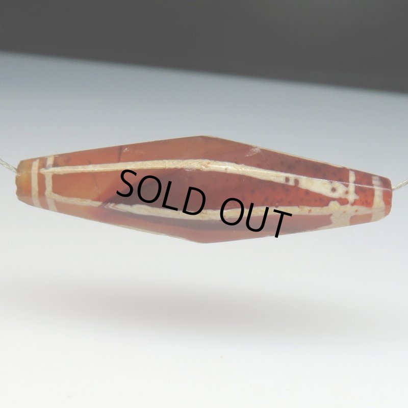 画像5: 古エッチドカーネリアン(ビルマ)Eched carnelian (5)