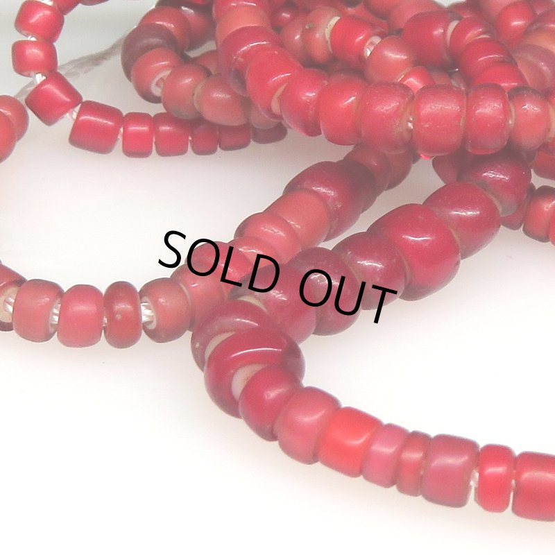 画像4: 少し小さめ金赤ホワイトハーツ+血赤ミックス連 (4)