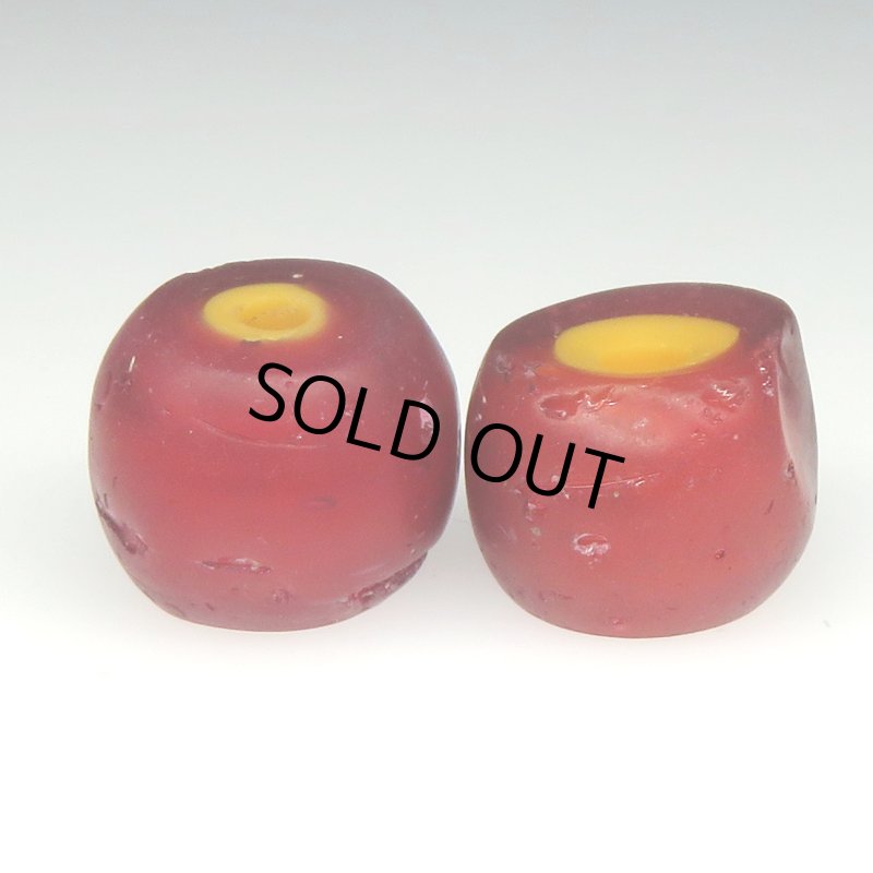 画像2: 濃赤カーネリアンデアレッポ 2個セット (2)