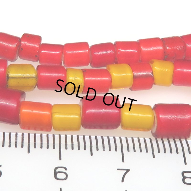 画像6: 山吹色+濃赤チューブ型ホワイトハーツ　超ロング連 (6)