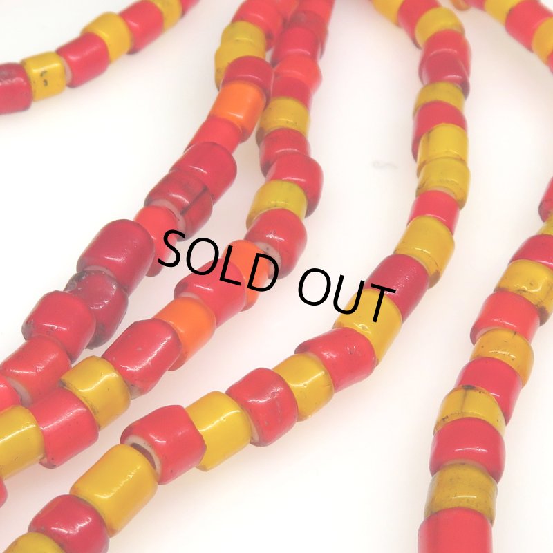 画像3: 山吹色+濃赤チューブ型ホワイトハーツ　超ロング連 (3)