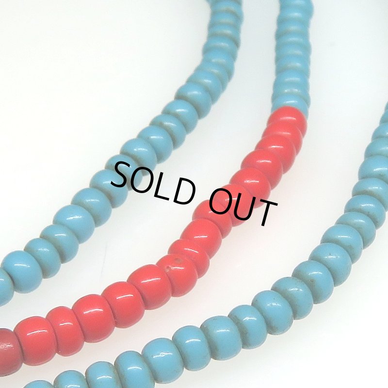 画像3: ターコイズブルーのシードビーズ連 (3)