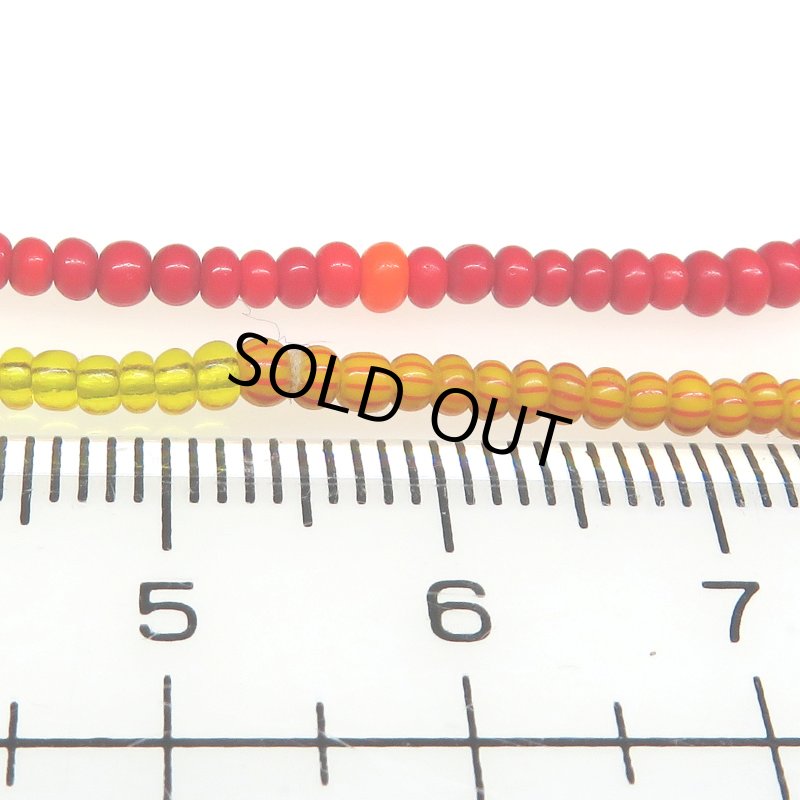 画像4: 赤黄ミックスシードビーズ連 (4)