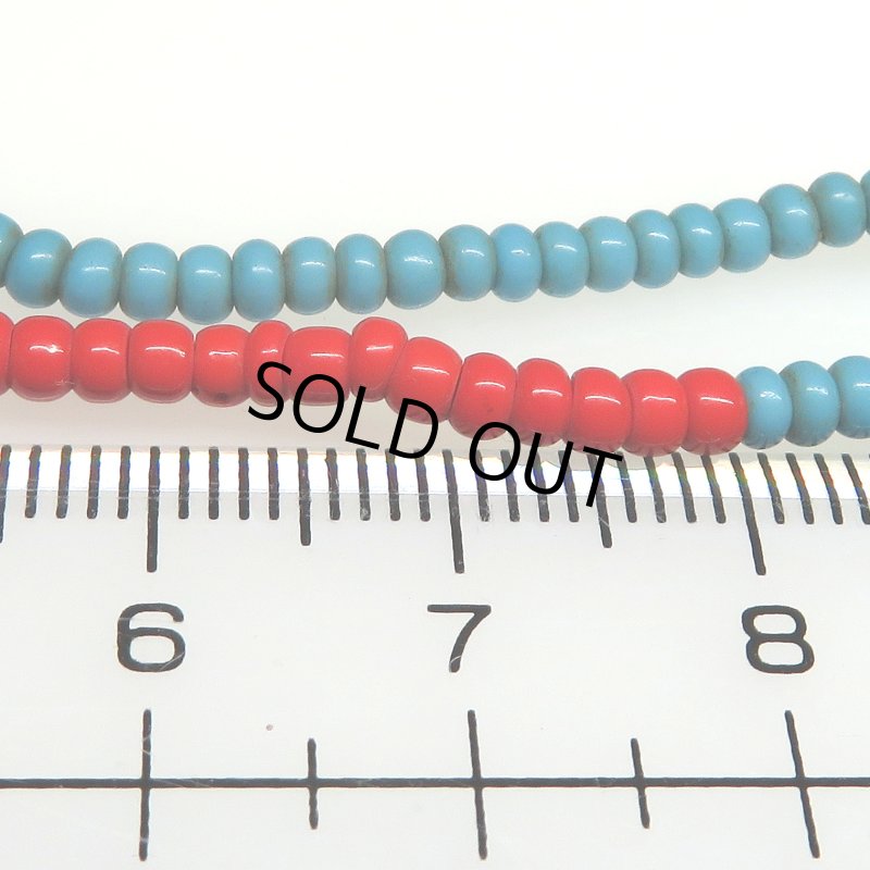 画像4: ターコイズブルーのシードビーズ連 (4)