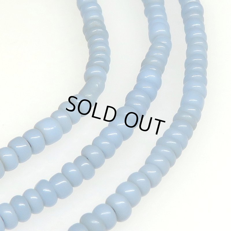 画像3: 淡いブルーグレーのシードビーズ連 (3)