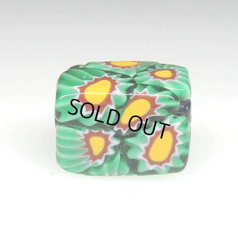 画像1: 角型ミルフィオリ　グリーン (1)