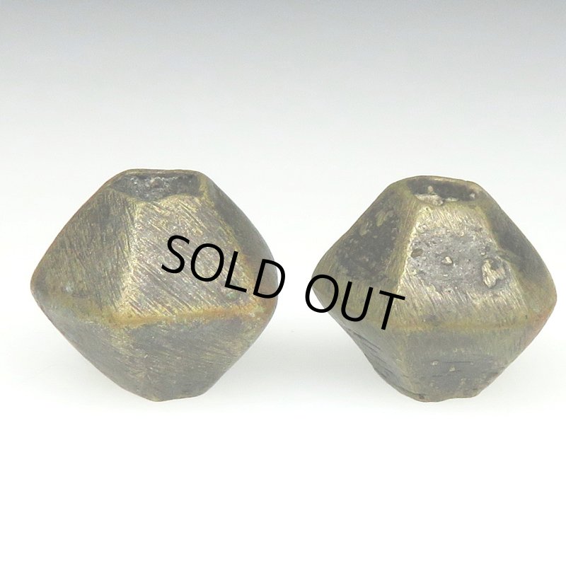 画像2: 西アフリカ真鍮ビーズ大　2個セット (2)