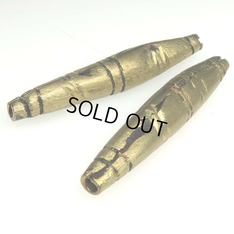 画像2: トゥアレグ族真鍮ロング 2個セット (2)