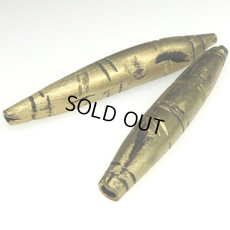 画像2: トゥアレグ族真鍮ロング 2個セット (2)