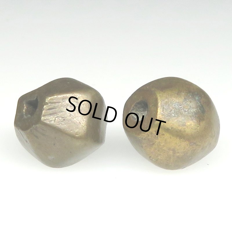 画像4: 西アフリカ真鍮ビーズ大　2個セット (4)