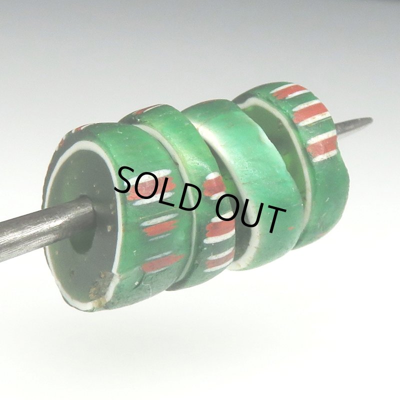 画像4: ヴェネチア筋玉　緑色系4個セット (4)