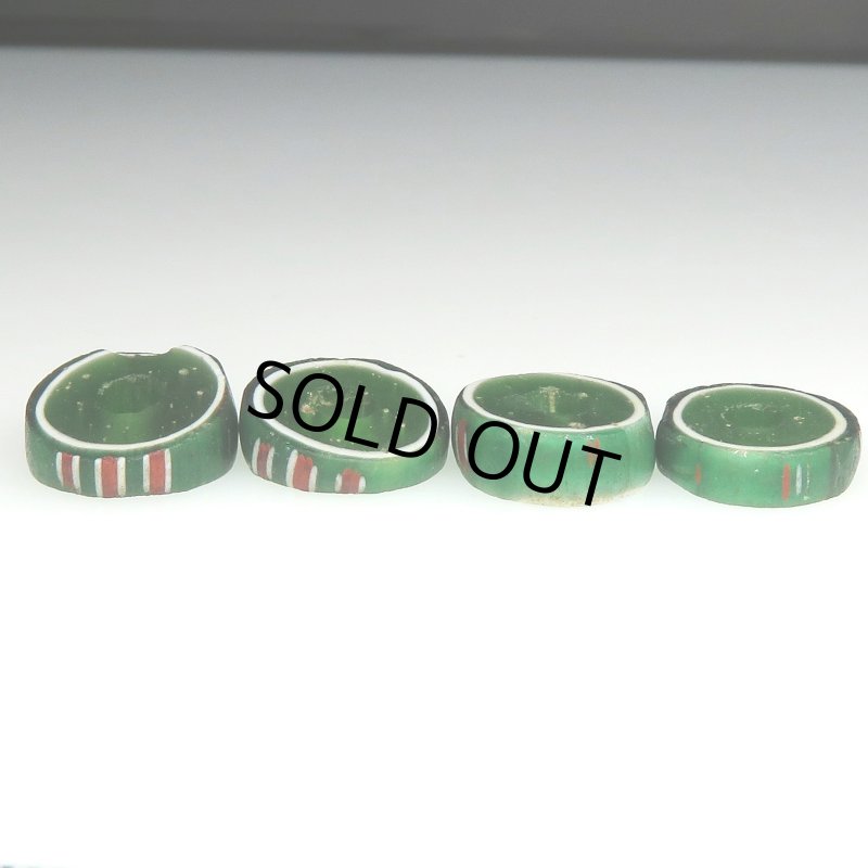 画像2: ヴェネチア筋玉　緑色系4個セット (2)