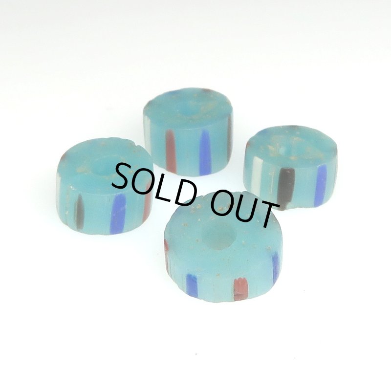 画像1: ヴェネチア筋玉　ブルー4個セット (1)