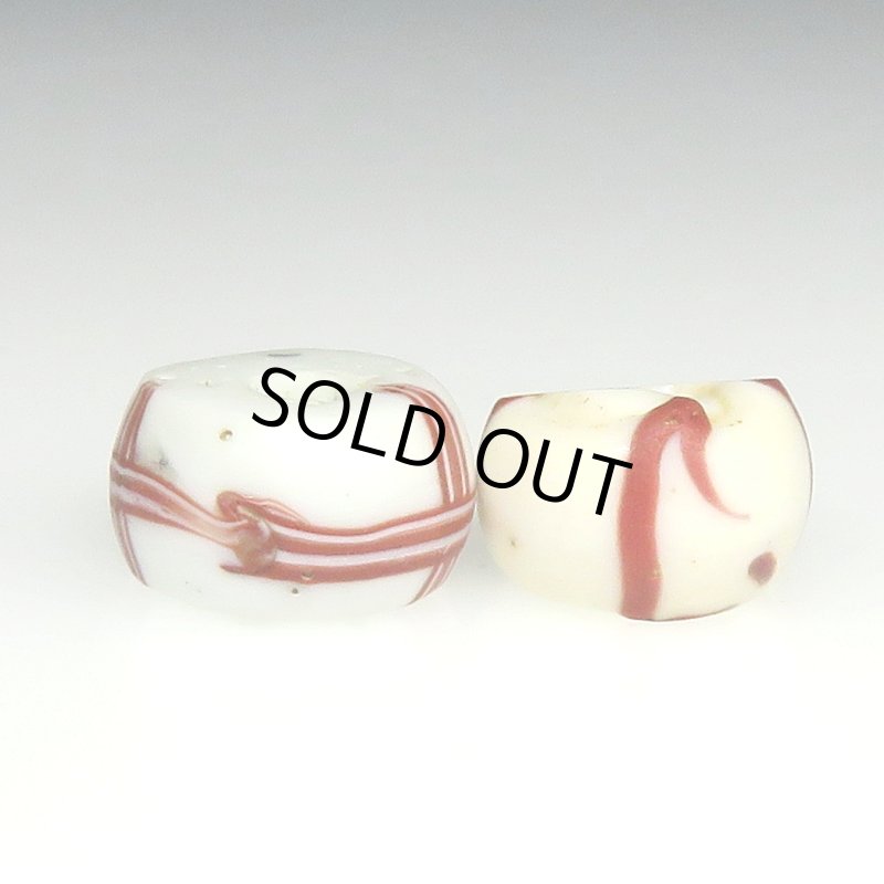 画像2: ヴェネチア筋玉　白2個セット (2)