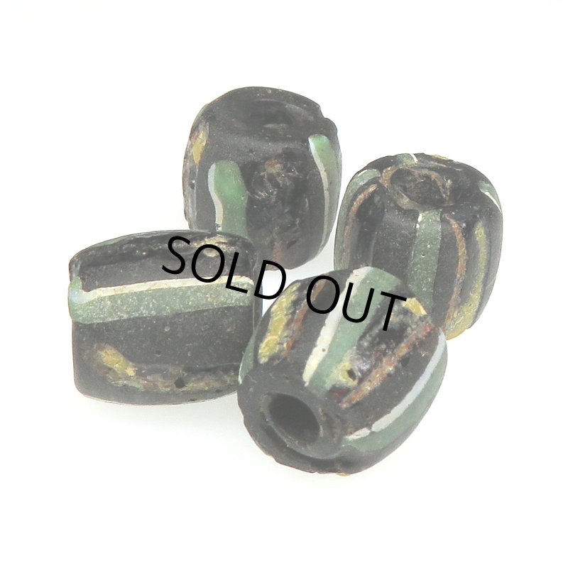 画像1: ヴェネチア筋玉　黒4個セット (1)