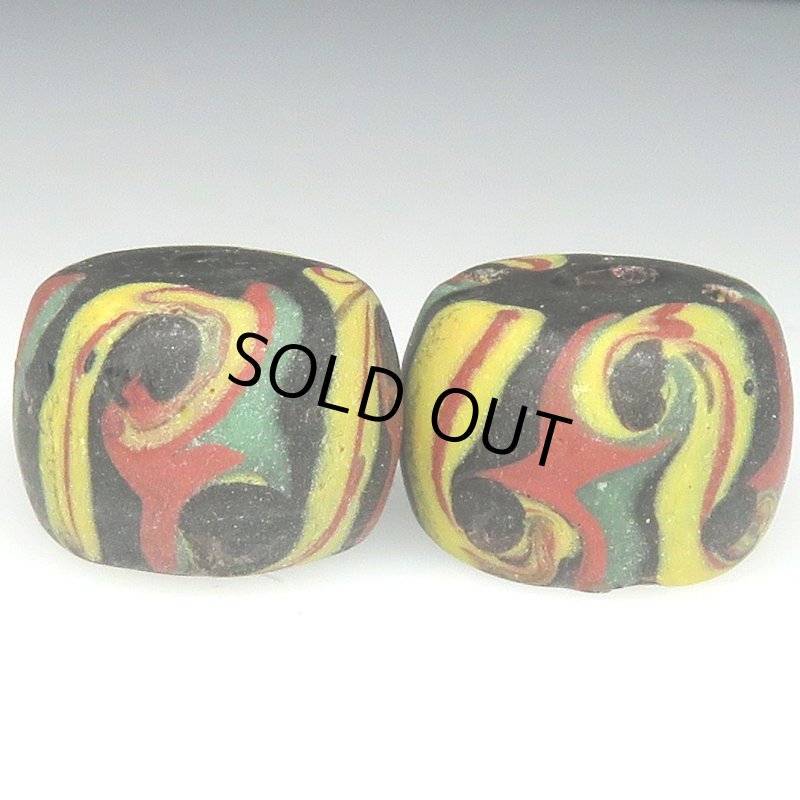 画像1: ヴェネチア筋玉　黒2個セット (1)