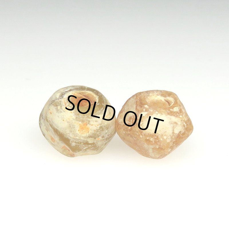 画像1: ドゴンブラウン多面体小玉　2個セット (1)