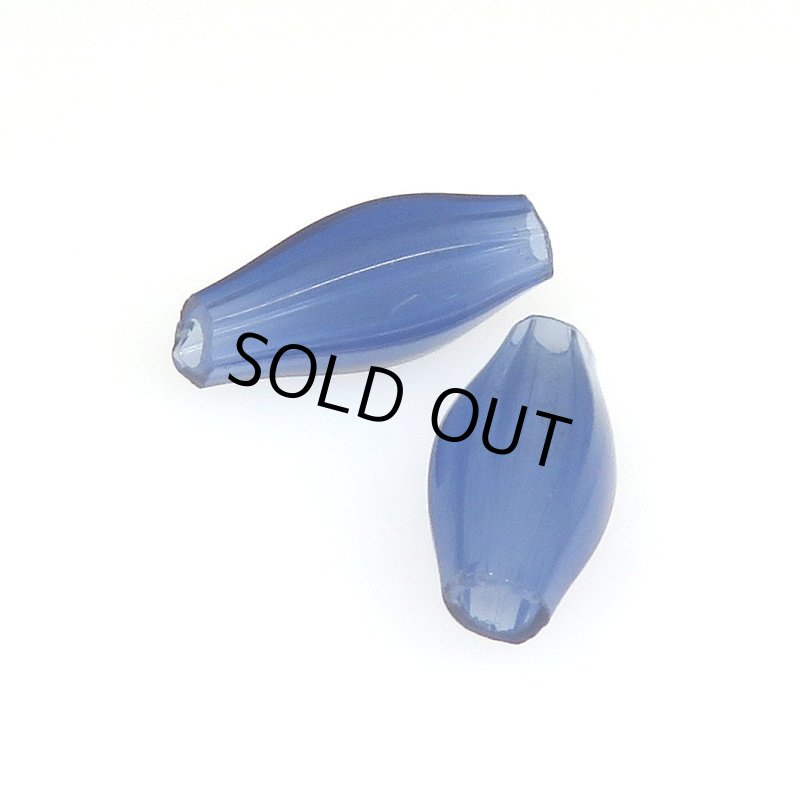 画像1: 吹きガラスのロシアンブルー　2個セット (1)