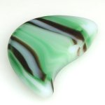 画像1: ウェディングビーズ 勾玉型 グリーン系 (1)