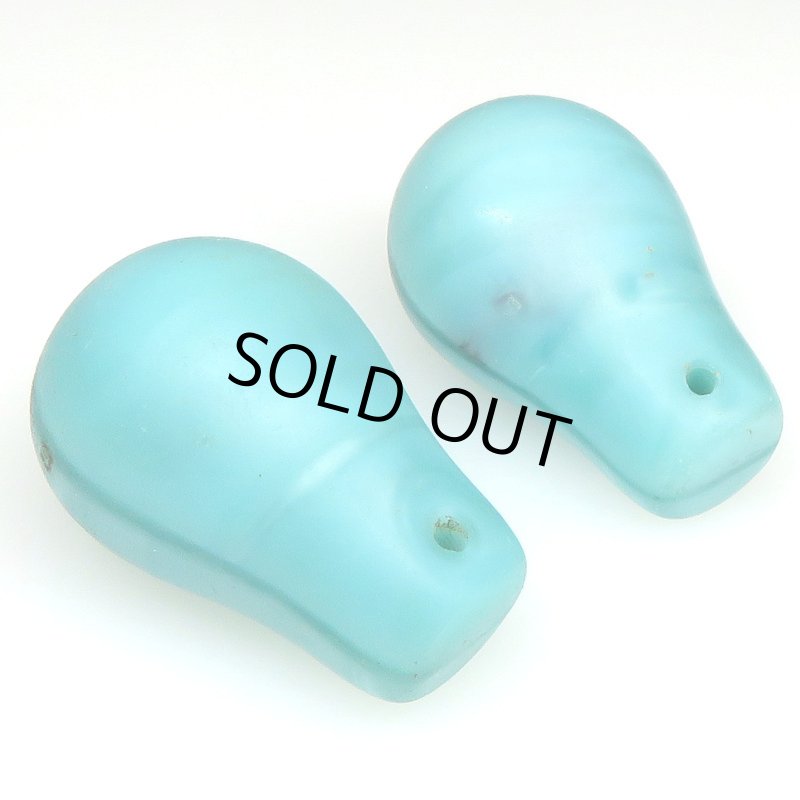 画像3: ウェディングビーズ　乳白パールブルー　2個セット (3)