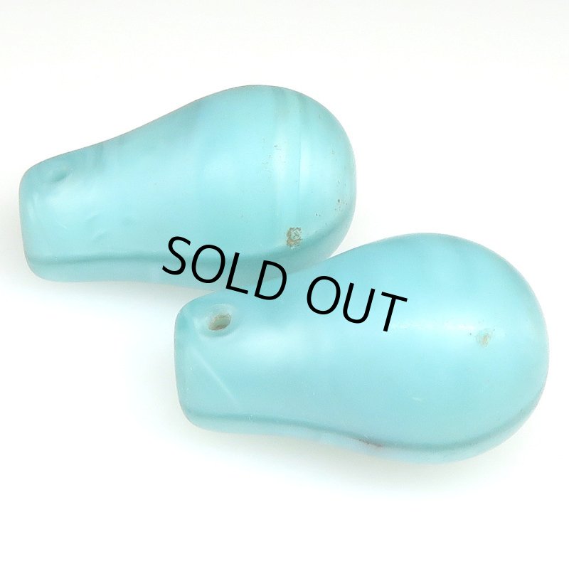画像2: ウェディングビーズ　乳白パールブルー　2個セット (2)