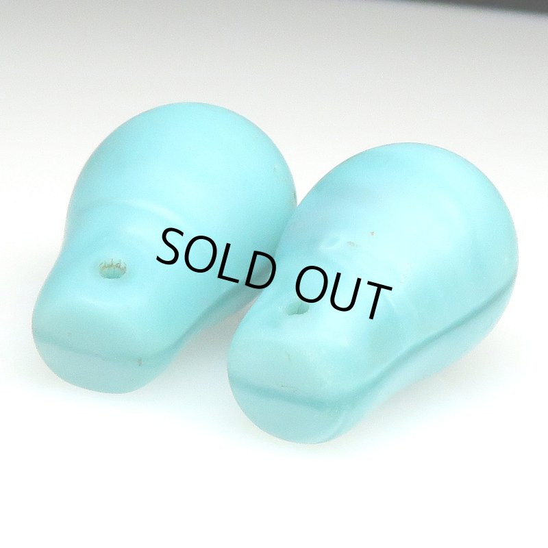 画像4: ウェディングビーズ　乳白パールブルー　2個セット (4)