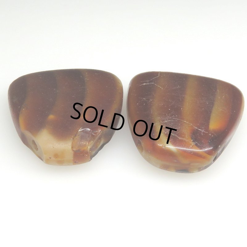 画像3: ウェディングビーズ　扇形　茶系2個セット (3)